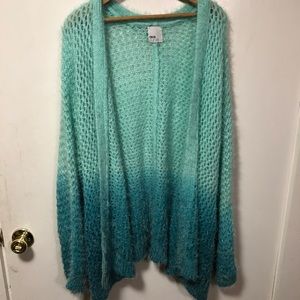 Fuzzy Ombré Cardigan